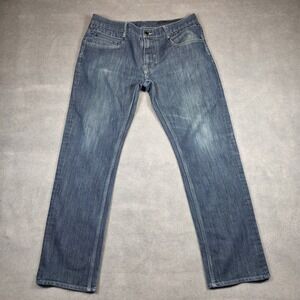 Mondo Di Marco Jeans Mens 36x32 Blue Straight Leg Stretch Medium Wash